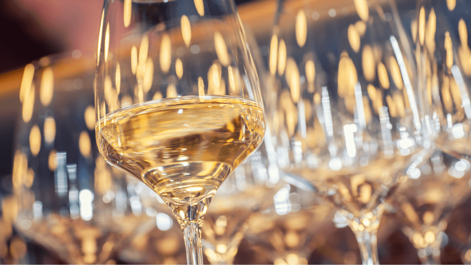 A glass of white wine